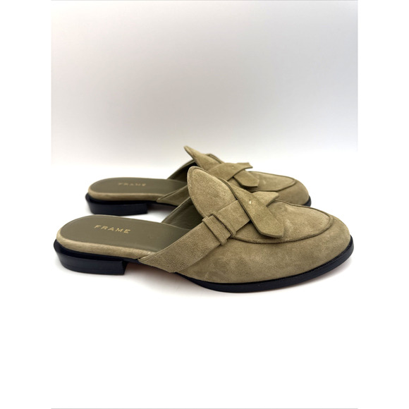 FRAME Le Willoughby Mule In Moss Spanish Leather, Size US Sz 6 - Picture 2 of 13
